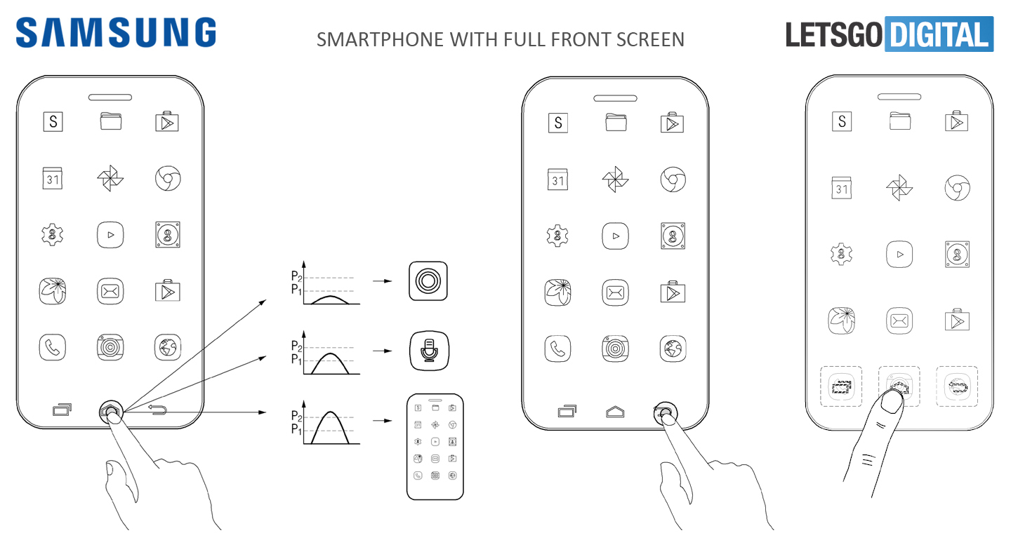 Samsung запатентовала полностью безрамочный смартфон без «козырька»