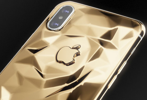 Смартфон iPhone X отлили в жидком золоте