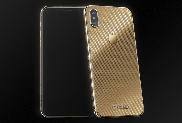 Смартфон iPhone X отлили в жидком золоте