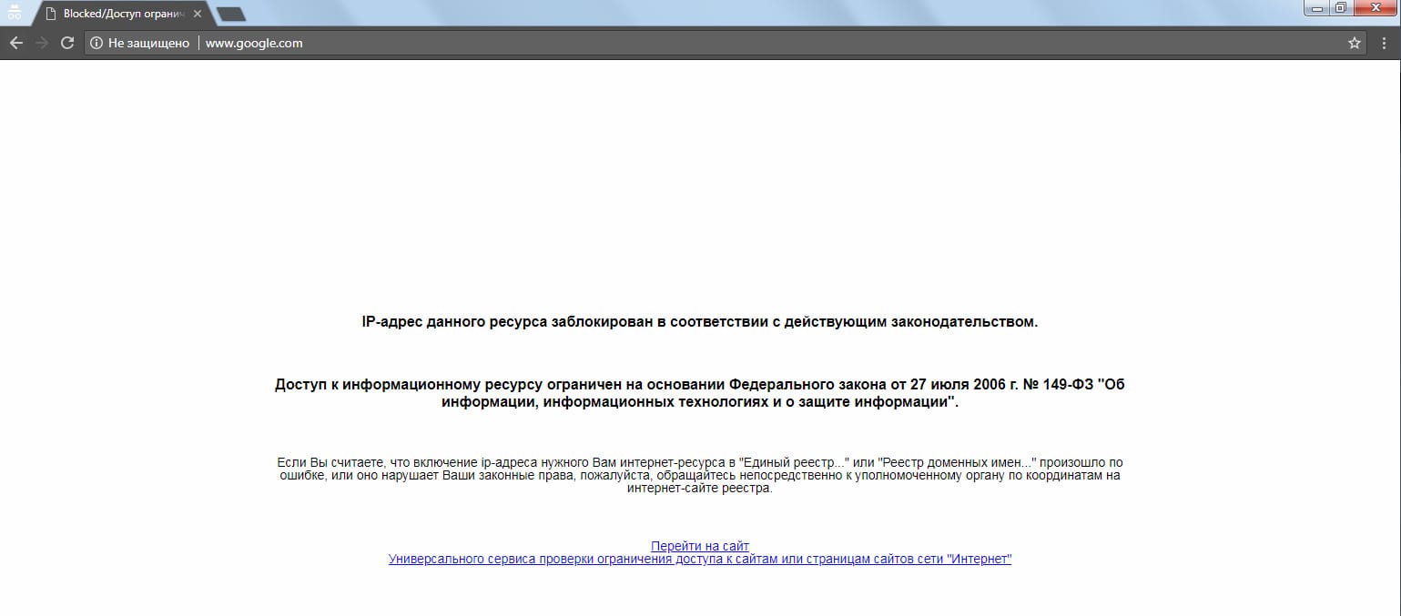 Роскомнадзор в России блокирует IP-адреса Google