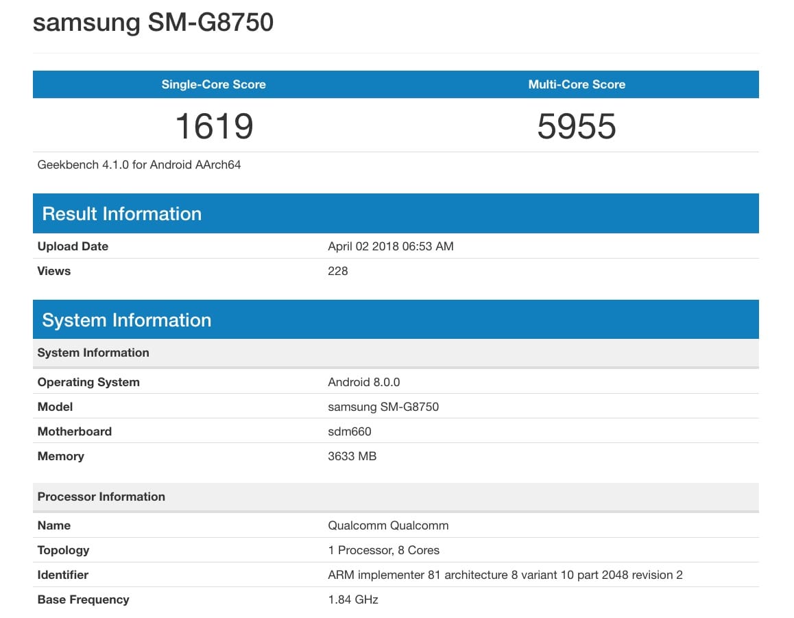 Samsung Galaxy S9 mini со слабым «железом» замечен в Geekbench