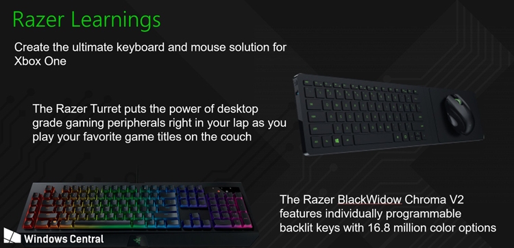 Компании Microsoft и Razer работают над клавиатурой и мышью для Xbox One