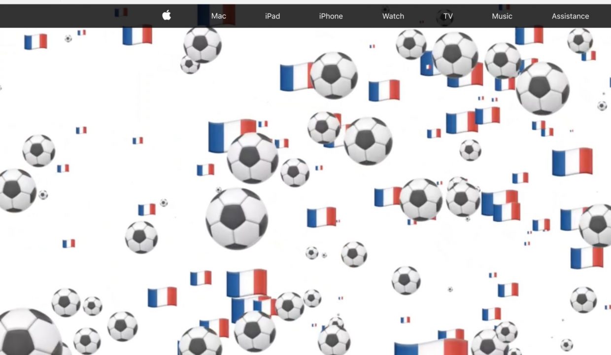 Apple обновила сайты Франции и Хорватии в честь финала ЧМ 2018