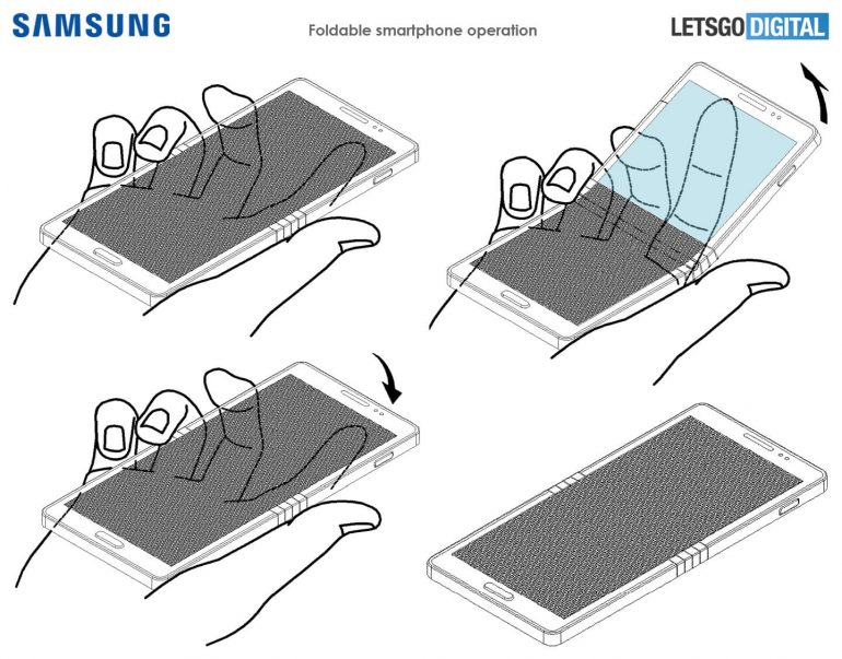 В Сети появились новые эскизы гибкого смартфона Galaxy X от Samsung
