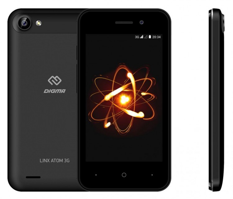 Digma представила новый компактный смартфон Linx Atom 3G