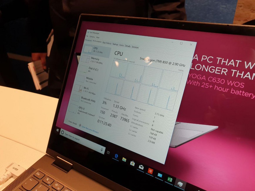 Lenovo на IFA 2018 представила ноутбук-трансформер Yoga C630 с Snapdragon 850