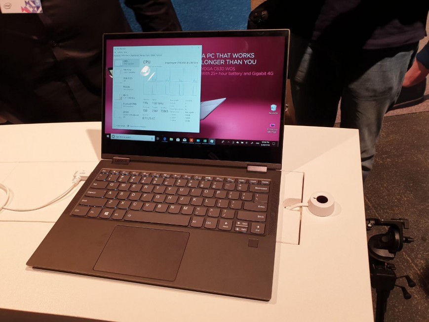 Lenovo на IFA 2018 представила ноутбук-трансформер Yoga C630 с Snapdragon 850