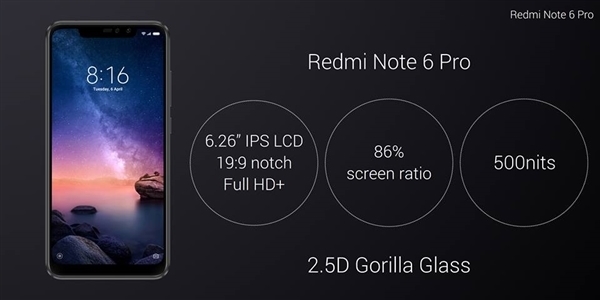 Xiaomi представила смартфон Xiaomi Redmi Note 6 Pro