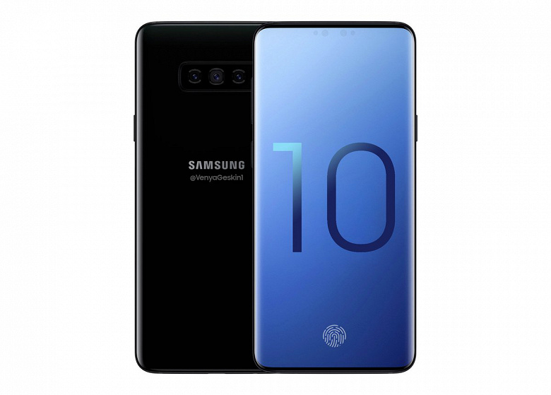 В Сети появилось рендерное изображение смартфона Samsung Galaxy S10+