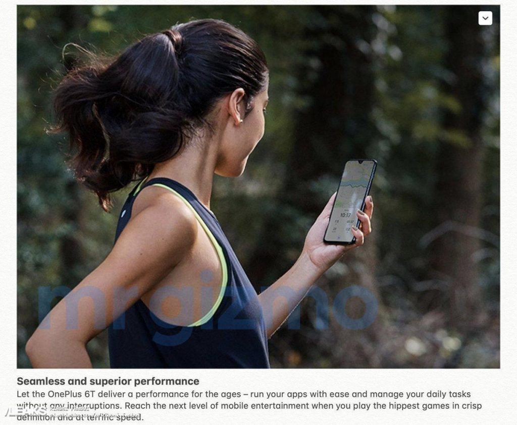 В Сеть слили фото и подробные характеристики смартфона OnePlus 6T