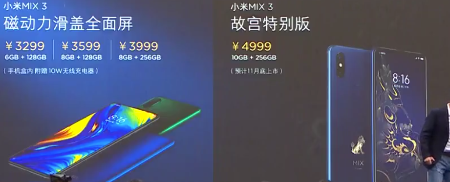 Xiaomi представила флагманский смартфон-слайдер Xiaomi Mi Mix 3