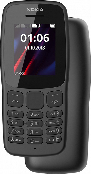 Nokia выпустила кнопочный Nokia 106 с большой батареей за 1 590 рублей