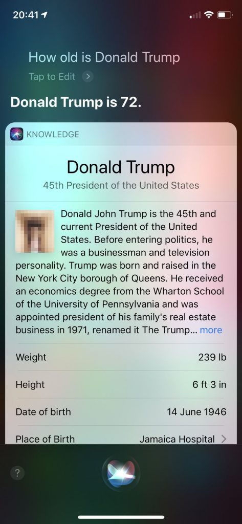 Siri сравнивала Дональда Трампа с мужским половым органом