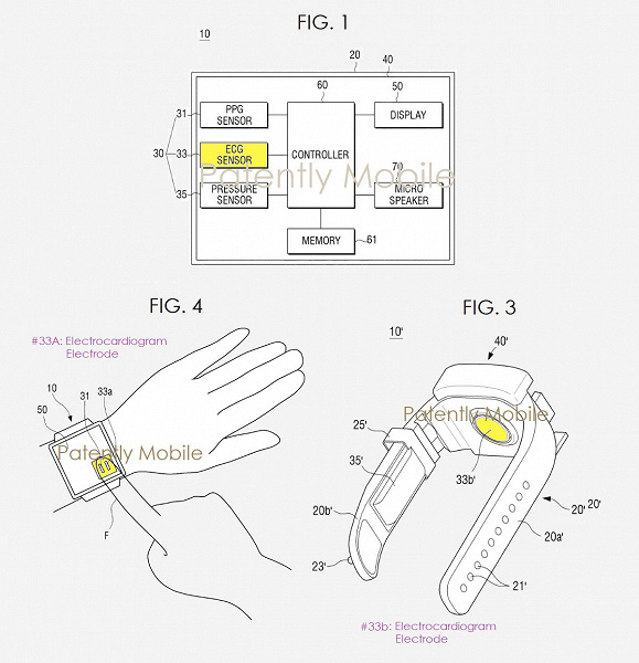 Компания Samsung патентует смарт-часы с функцией электрокардиографии
