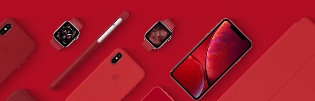 Компания Apple перекрасила свои логотипы в красный цвет