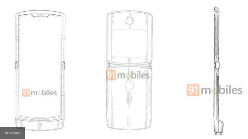 Складной Motorola RAZR показали на патентном изображении