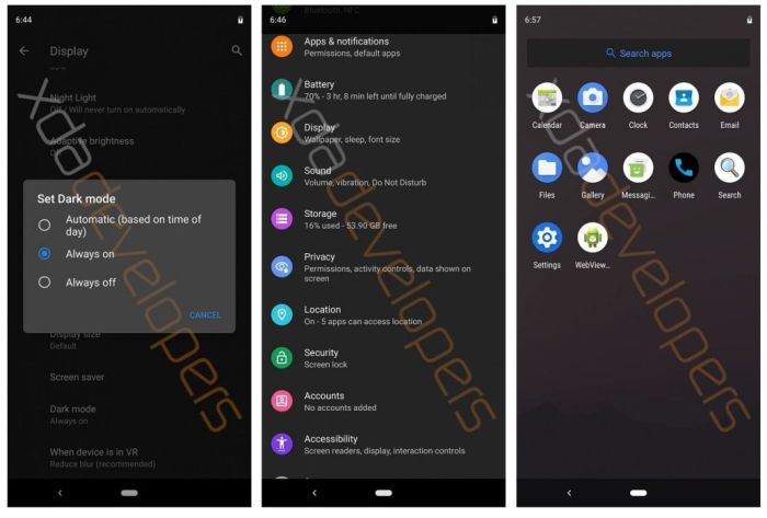 В новой версии Android 10 Q появятся режим десктопа и темная тема