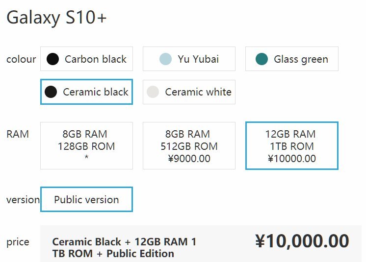 Самый дорогой Samsung Galaxy S10+ могут оценить в 1500 долларов