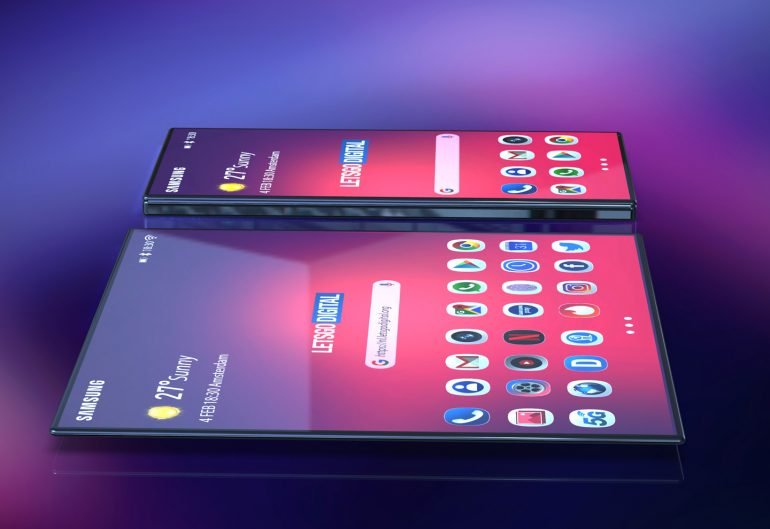 Гибкий смартфон Samsung Galaxy F показали на рендерах