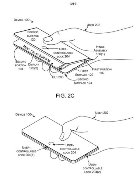 Microsoft запатентовала шарниры для раскладного Surface Phone