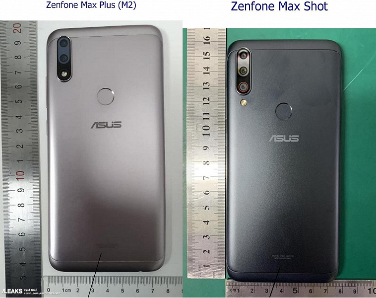 Раскрыт дизайн смартфонов Asus Zenfone Max Plus M2 и Zenfone Max Shot