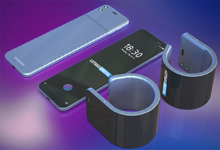 Samsung проектирует гибкий смартфон для ношения на запястье