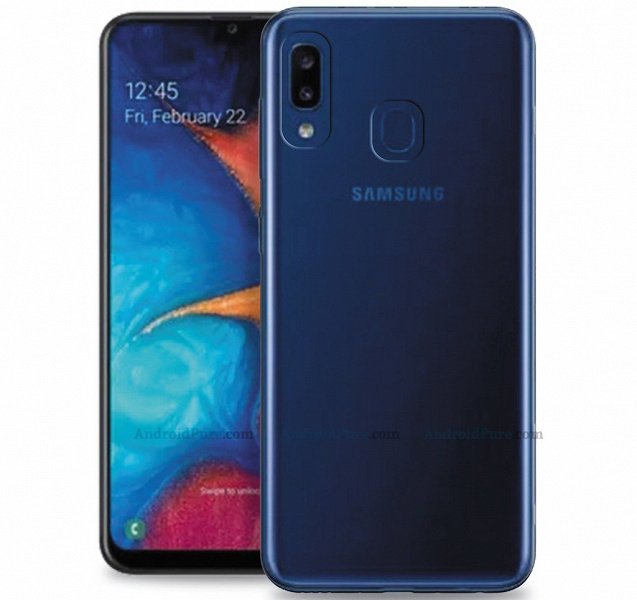 Смартфон Samsung Galaxy A20e показали на рендерах