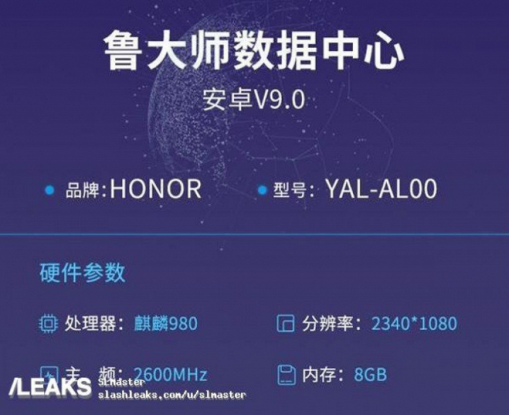 Смартфон Honor 20 Pro появился в бенчмарке Master Lu