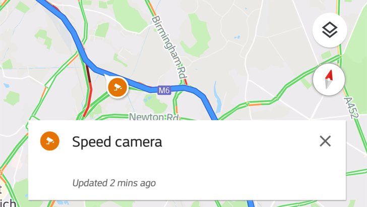 Сервис Google Maps научился предупреждать о камерах контроля скорости