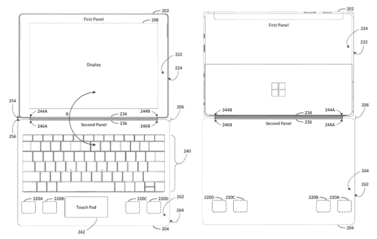 Microsoft запатентовал новый планшет Surface Pro