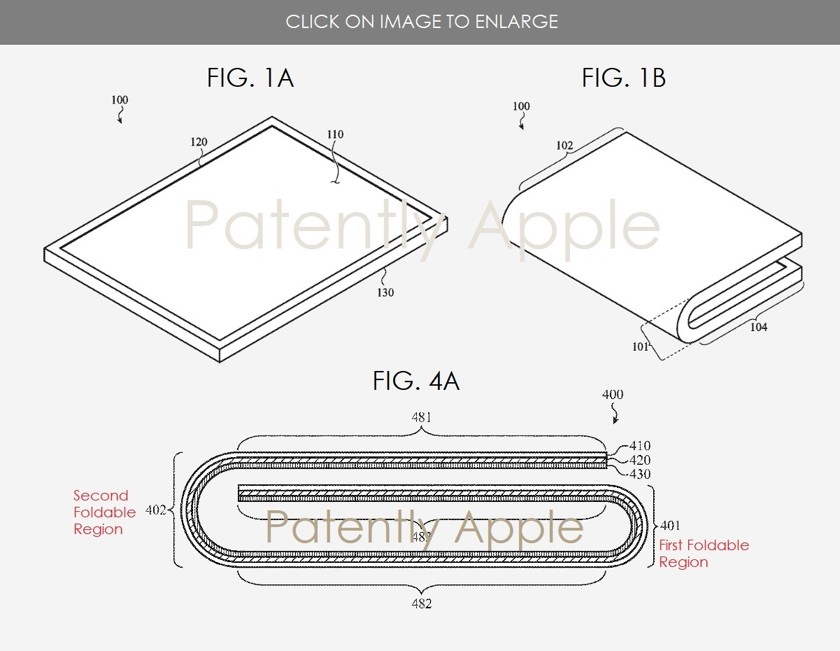 Apple запатентовала устройство с гибким экраном и корпусом