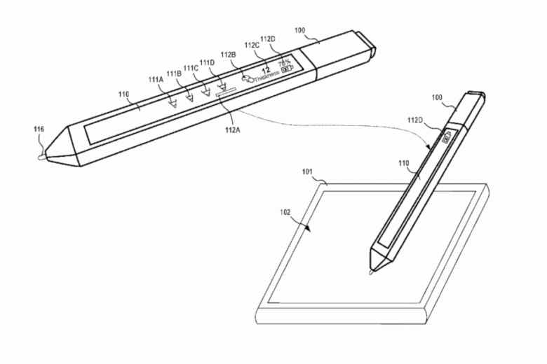 Microsoft запатентовала стилус Surface Pen со встроенным экраном