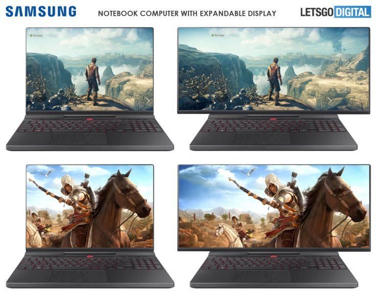 Samsung запатентовал ноутбук с расширяющимся на 50% экраном