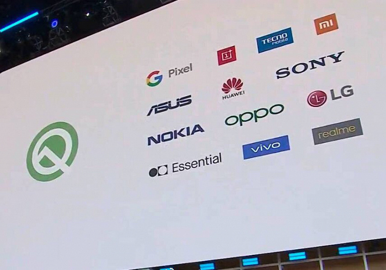 Опубликован список брендов, смартфоны которых первыми обновятся до Android Q