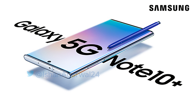 В Twitter показали официальный постер смартфона Samsung Galaxy Note10+ 5G