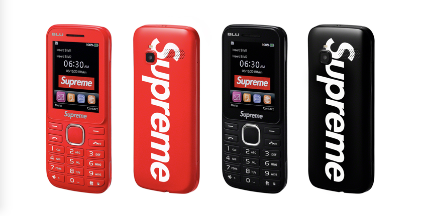Supreme показал линейку «модных» кнопочных телефонов