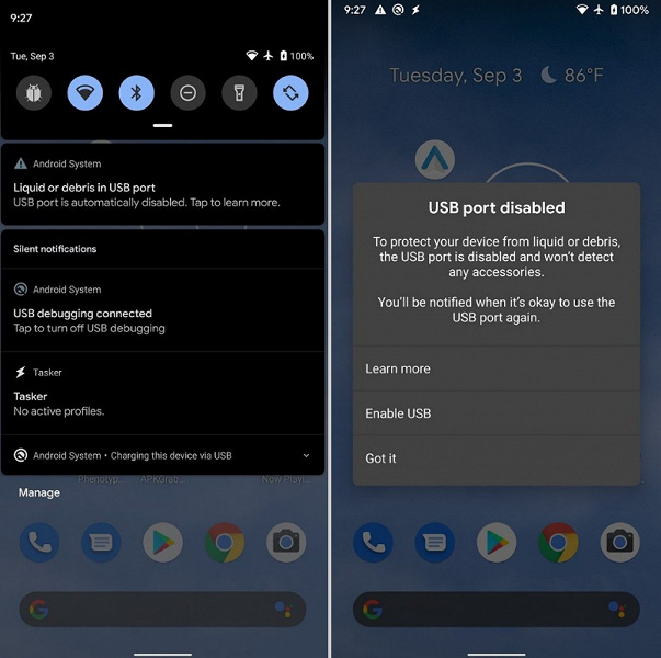 ОС Android 10 научилась определять загрязнение и перегрев USB порта смартфона
