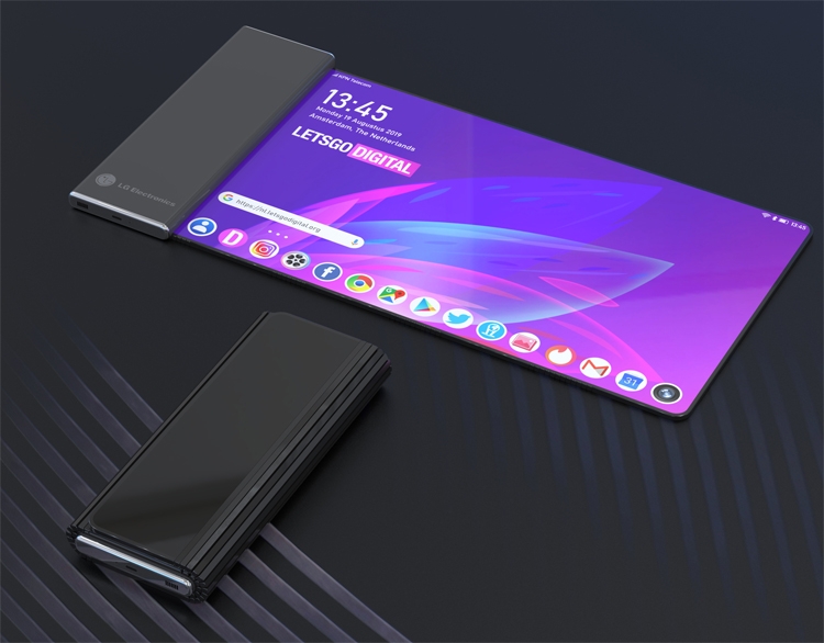 LG запатентовала смартфон с огромным гибким экраном