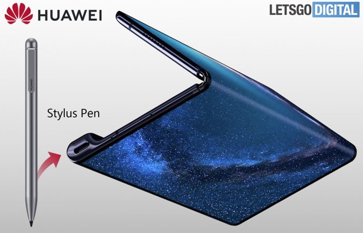 Huawei запатентовала гибкий смартфон со стилусом