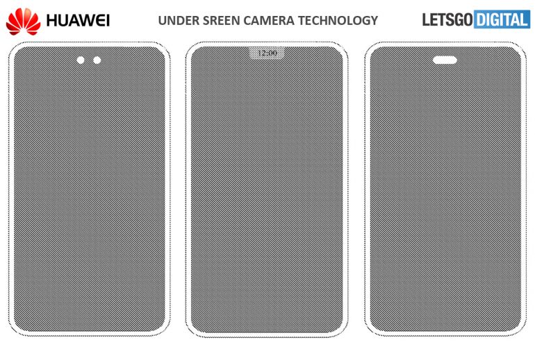 Huawei намерена спрятать за дисплей смартфона все датчики и камеру