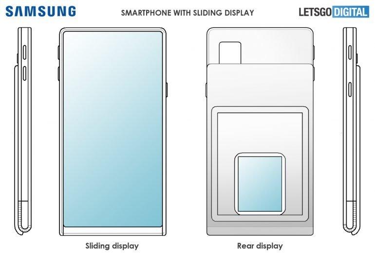 Компания Samsung запатентовала смартфон-слайдер с поворотной камерой