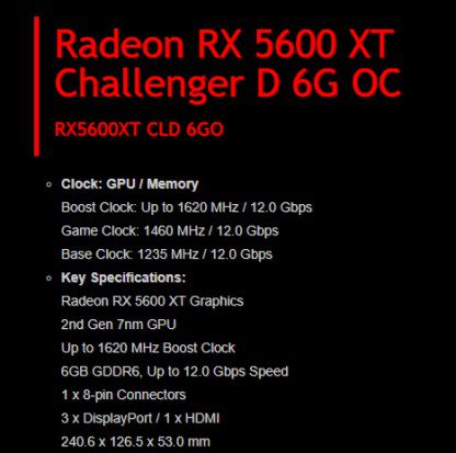 В Сети опубликовали параметры видеокарты Radeon RX 5600 XT