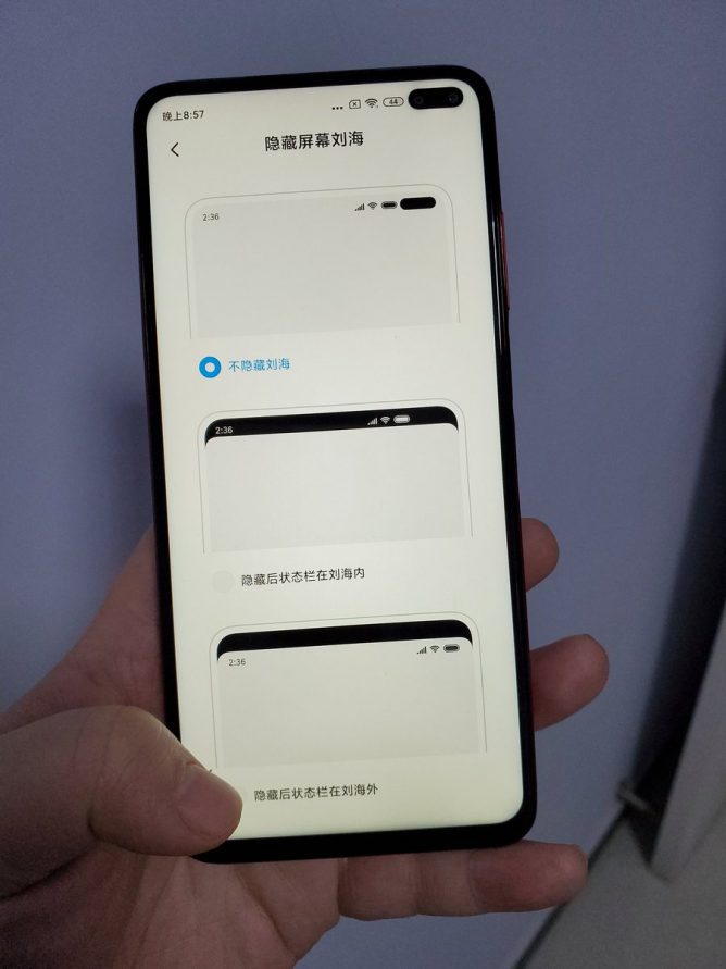 Xiaomi удивила двумя отверстиями в дисплее смартфона Redmi K30