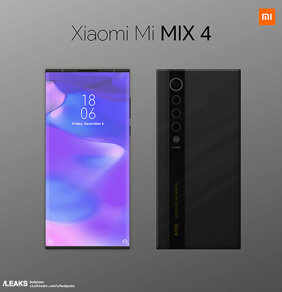 Xiaomi Mi Mix 4 очень похож на Mi Mix Alpha, но с одной особенностью