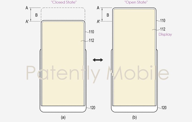 Samsung патентует смартфон с гибким выдвижным дисплеем