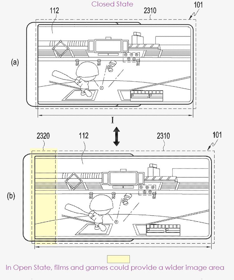 Samsung патентует смартфон с гибким выдвижным дисплеем