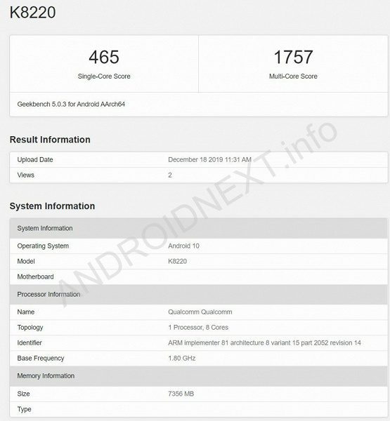 Sony Xperia с Snapdragon 765G и 8 ГБ ОЗУ протестировали в Geekbench