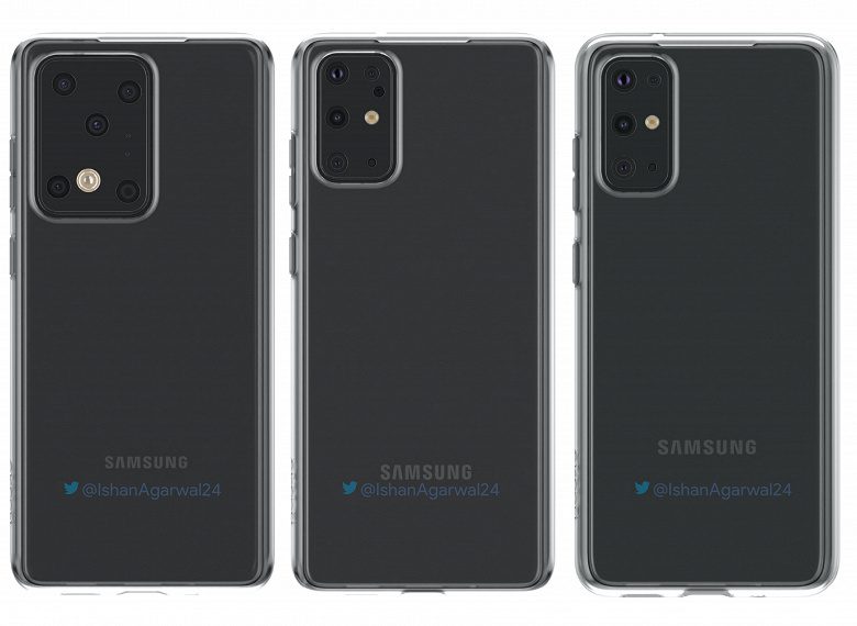 В Сети показали рендеры смартфонов линейки Samsung Galaxy S20